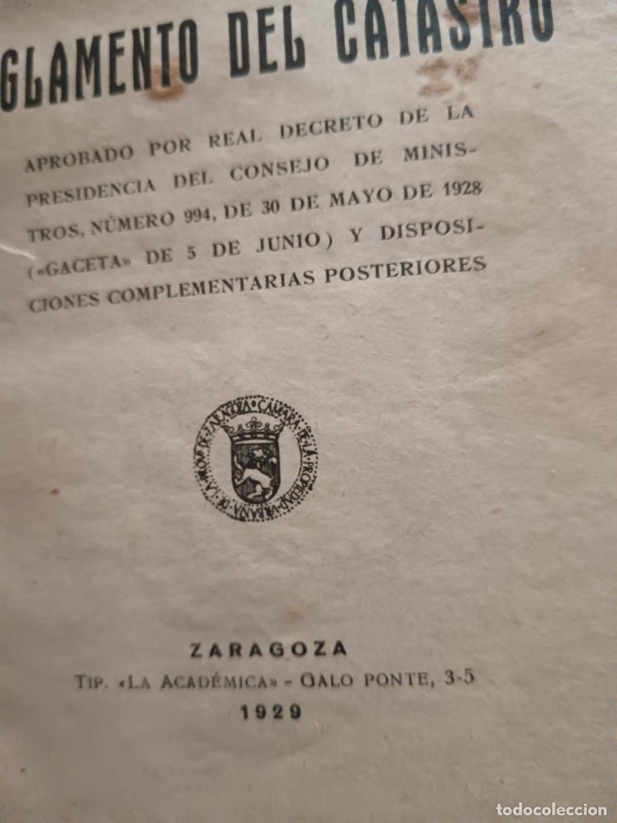 Libros de segunda mano: Libro antiguo: Reglamento del catastro 1929 - Foto 3