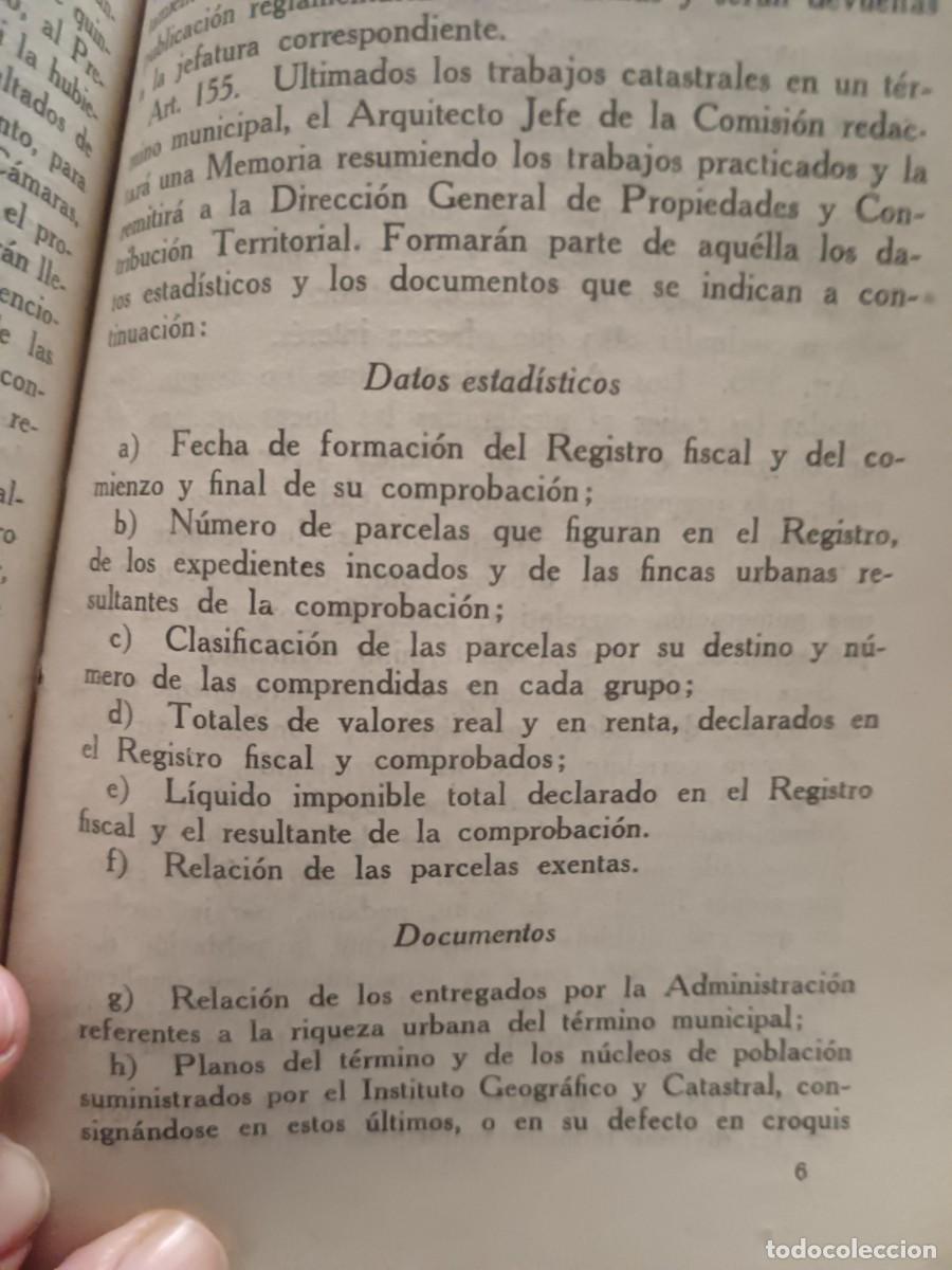 Libros de segunda mano: Libro antiguo: Reglamento del catastro 1929 - Foto 6