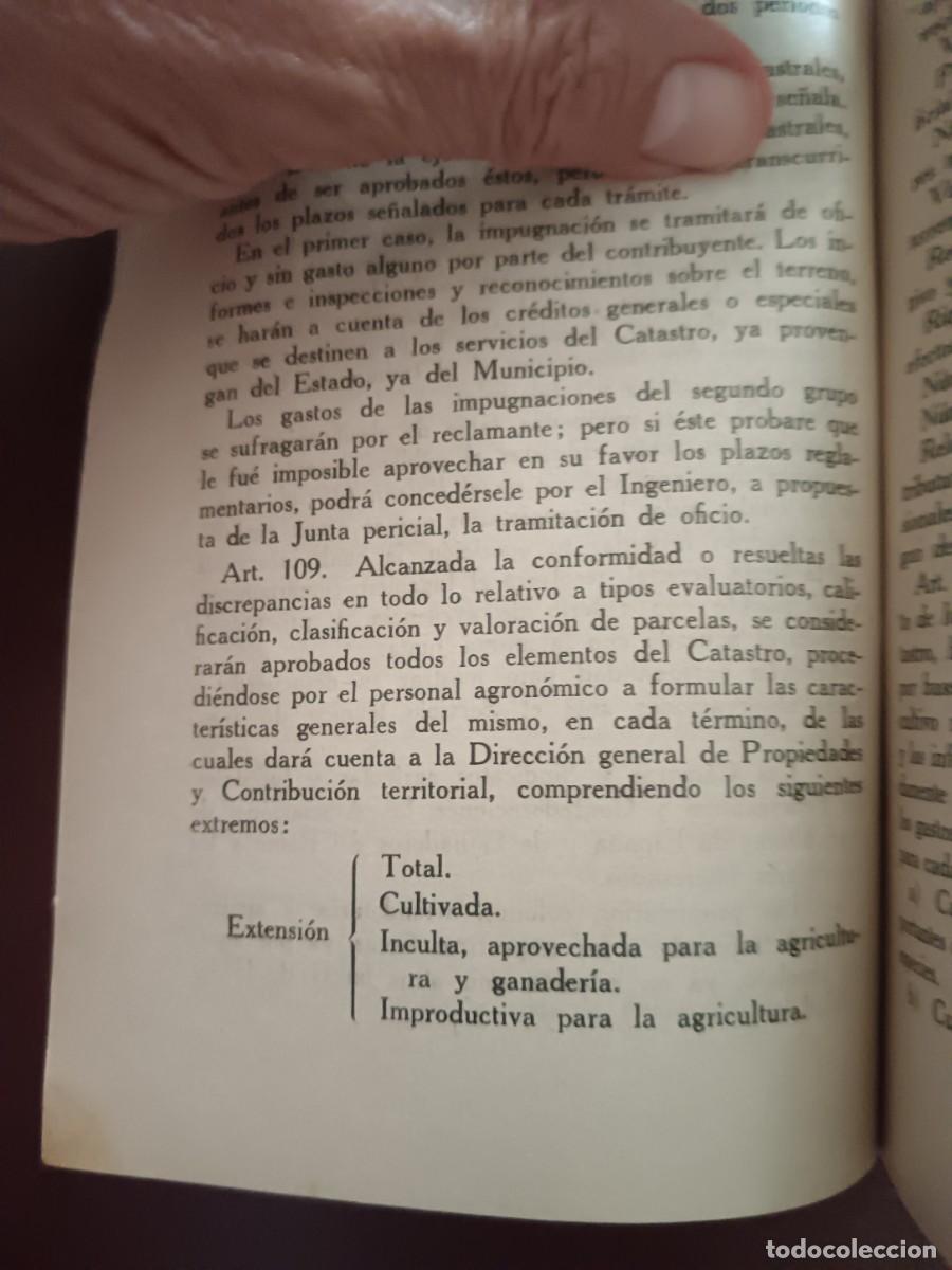 Libros de segunda mano: Libro antiguo: Reglamento del catastro 1929 - Foto 7