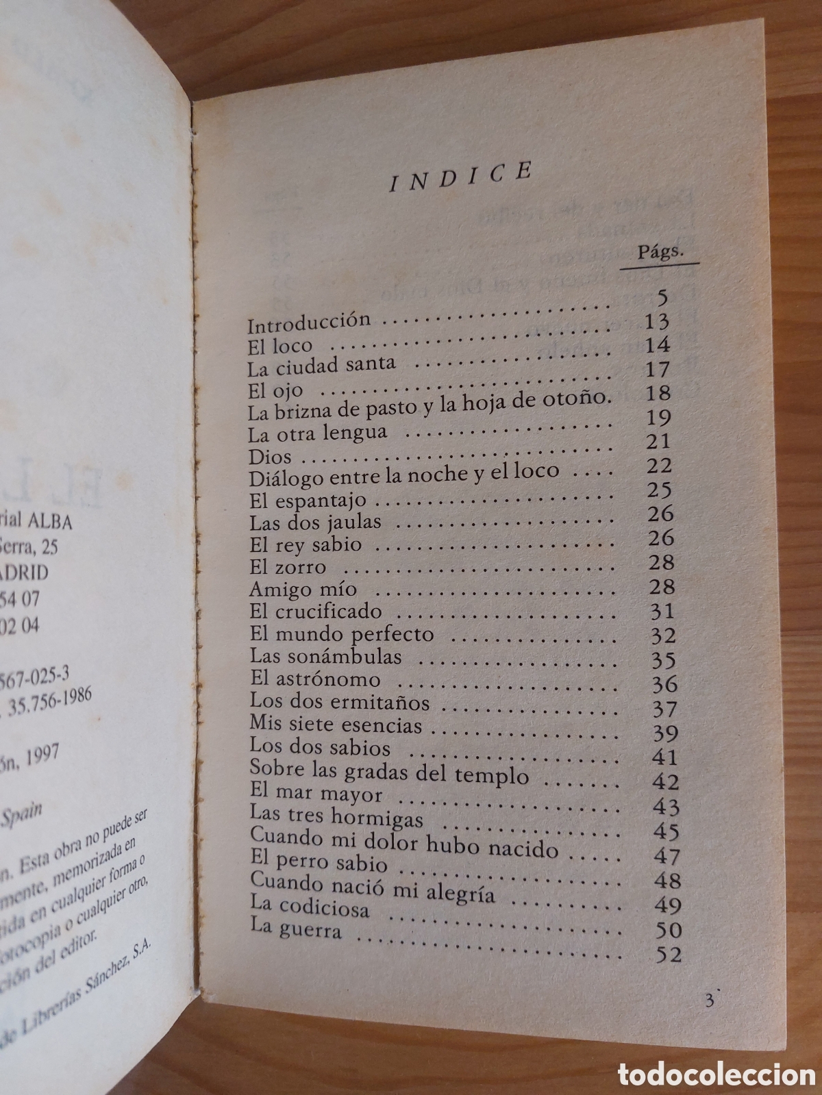 Libros de segunda mano: El loco. Jalil Gibr&aacute;n - Foto 3