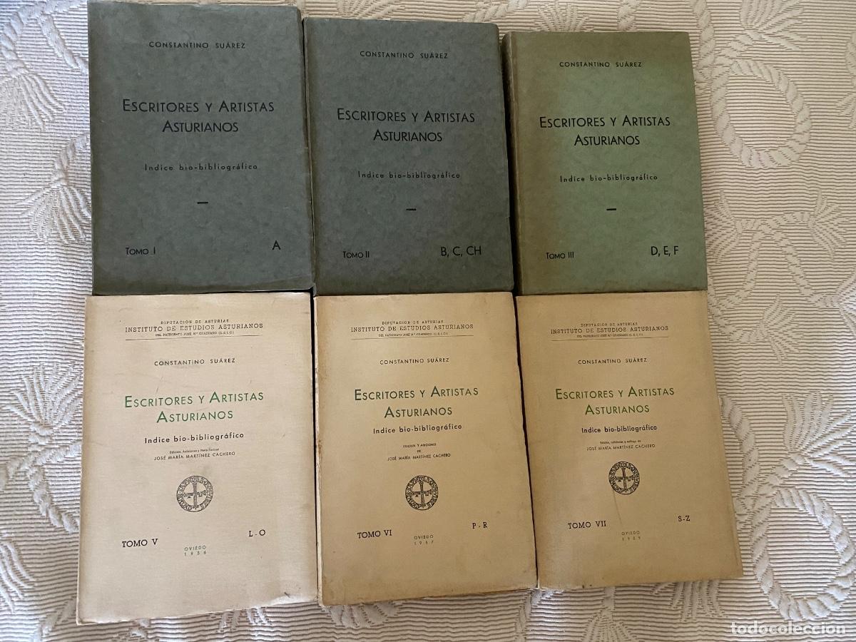Libros de segunda mano: ESCRITORES Y ARTISTAS ASTURIANOS. Indice -bibliogr&aacute;fico - SUAREZ,Constantino 1936-57 6tomos Asturias
