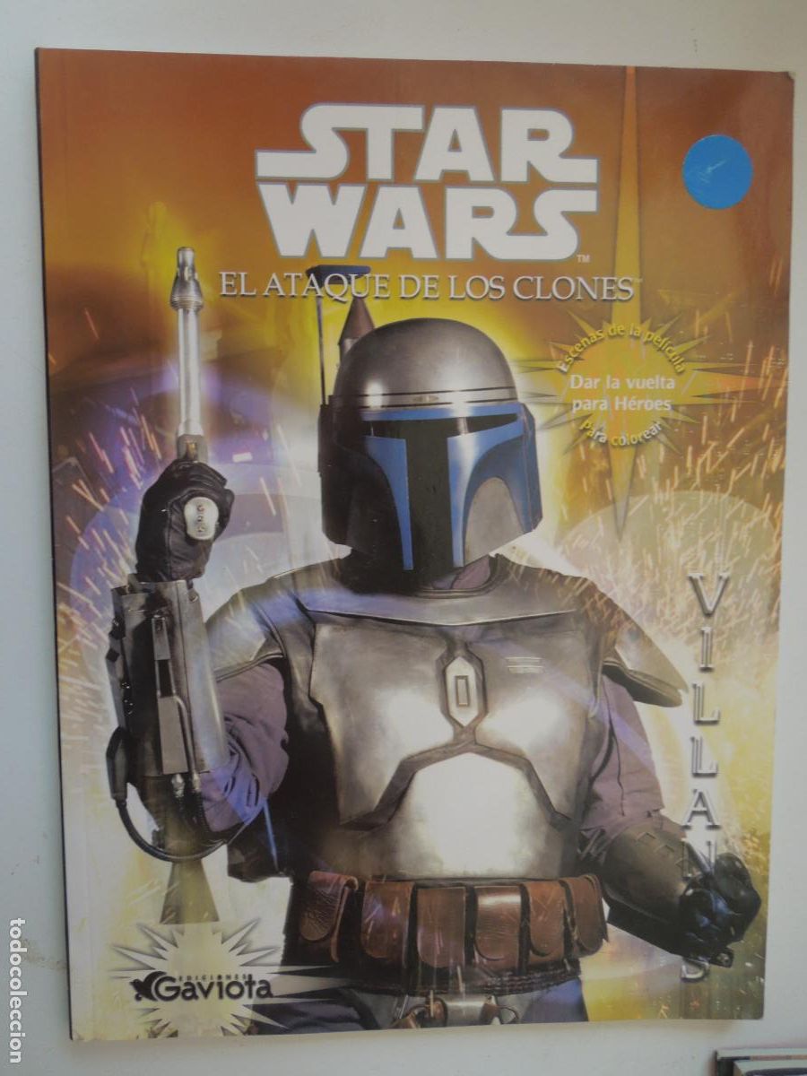 Libros de segunda mano: STAR WARS - EL ATAQUE DE LOS CLONES - HEROES -VILLANOS - GAVIOTA - 2002 - ESCENAS DE LA PELICULA