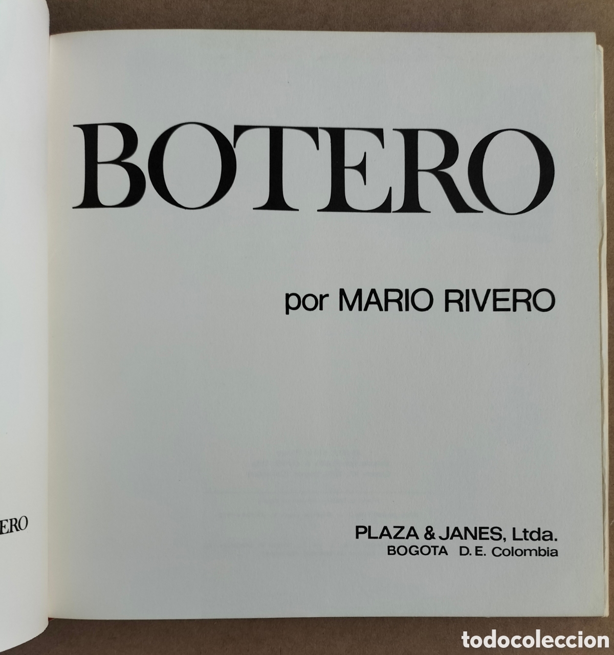 Libros de segunda mano: Botero. Mario Rivero. Plaza & Jan&eacute;s, 1973. Libro - Foto 3