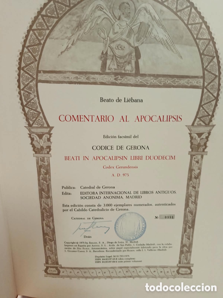 Libros de segunda mano: apocalipsis del Beato de Li&eacute;bana. Edici&oacute;n facs&iacute;mil del c&oacute;dice de Gerona. - Foto 5