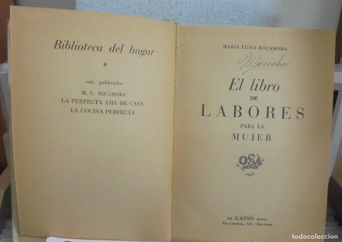 Libros de segunda mano: El libro de labores para la mujer. Mar&iacute;as Luisa Rocamora - Foto 2