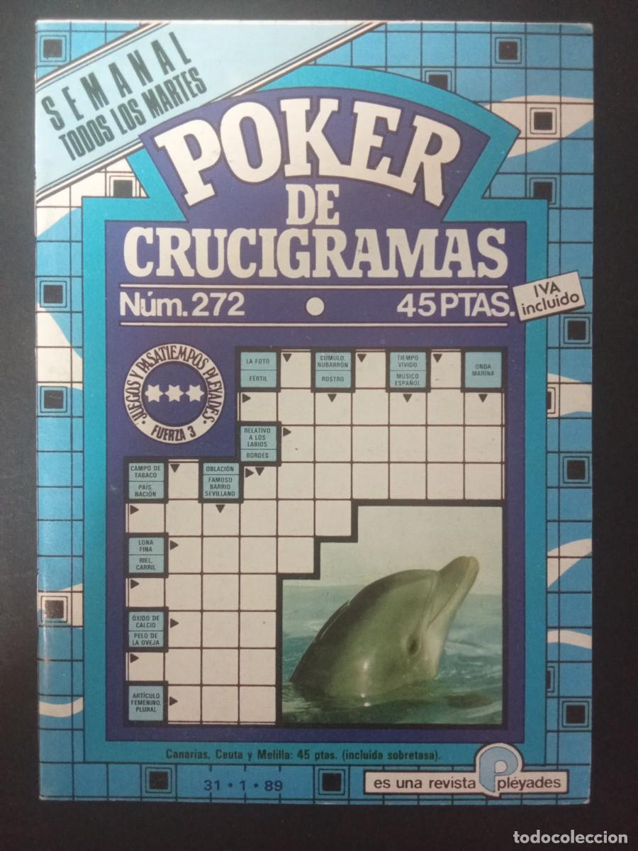 Libros de segunda mano: POKER DE CRUCIGRAMAS.- Cuadernillo. N&uacute;mero 272. Ediciones Pl&eacute;yades (1979). 16 cm. 32 p&aacute;ginas. 28 gra