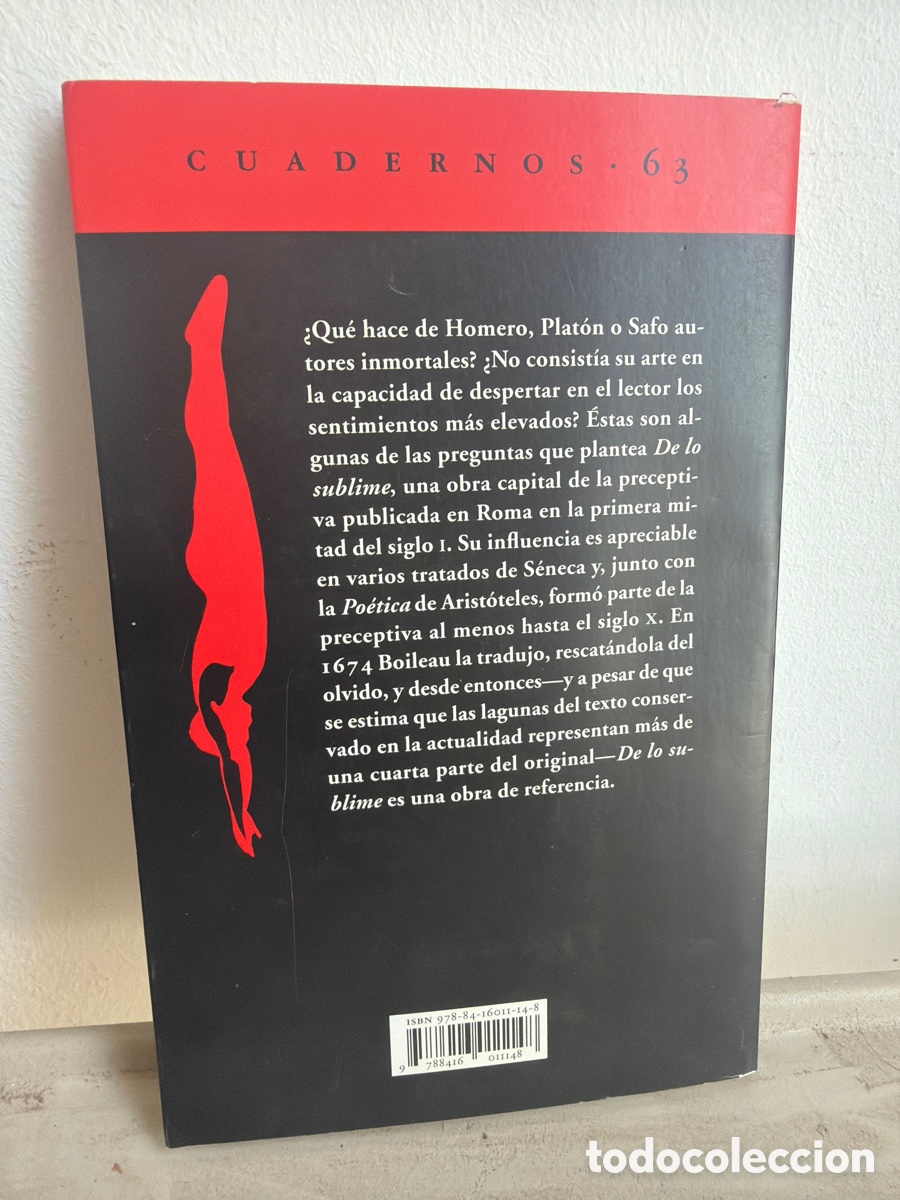 Libros de segunda mano: Longino - De lo sublime - Acantilado Editorial - Foto 2