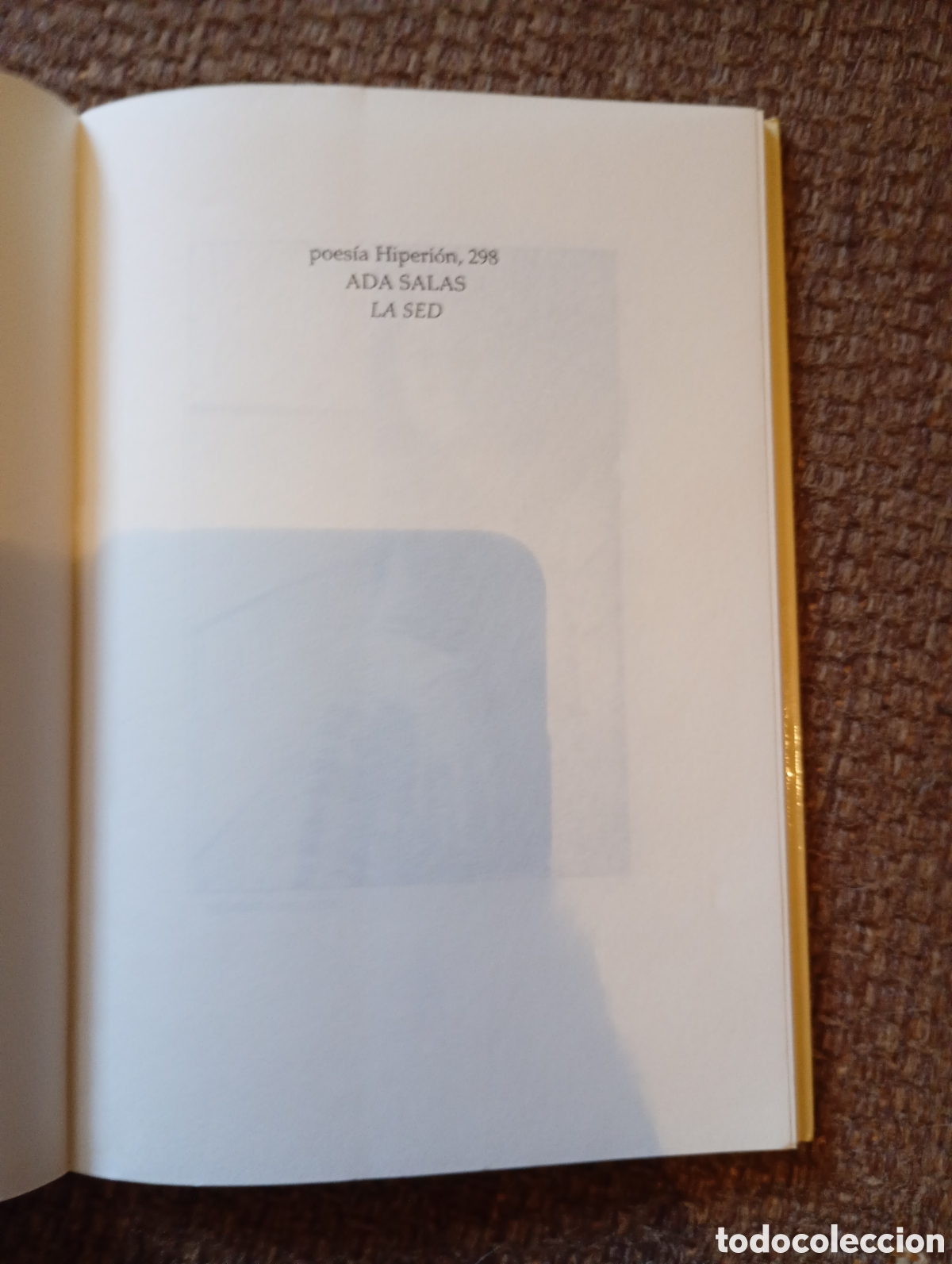 Libros de segunda mano: La Sed de Ada Salas libro poes&iacute;a Hiperion - Foto 2