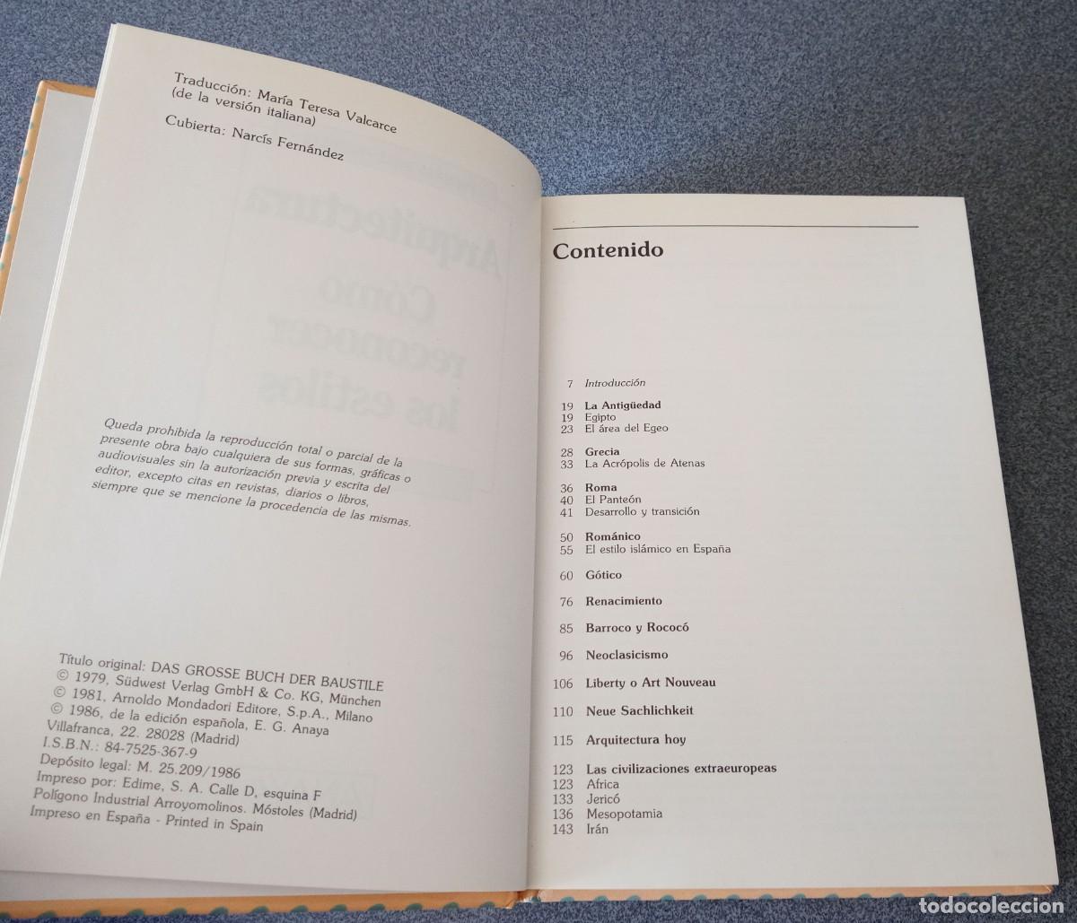 Libros de segunda mano: Arquitectura C&oacute;mo Reconocer Los Estilos Herbert Pothorn - Foto 4