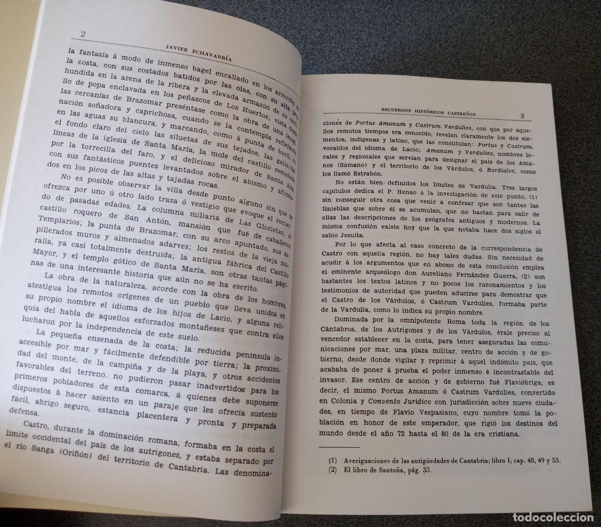 Libros de segunda mano: Recuerdos Hist&oacute;ricos Castre&ntilde;os Javier Echevarr&iacute;a - Foto 8