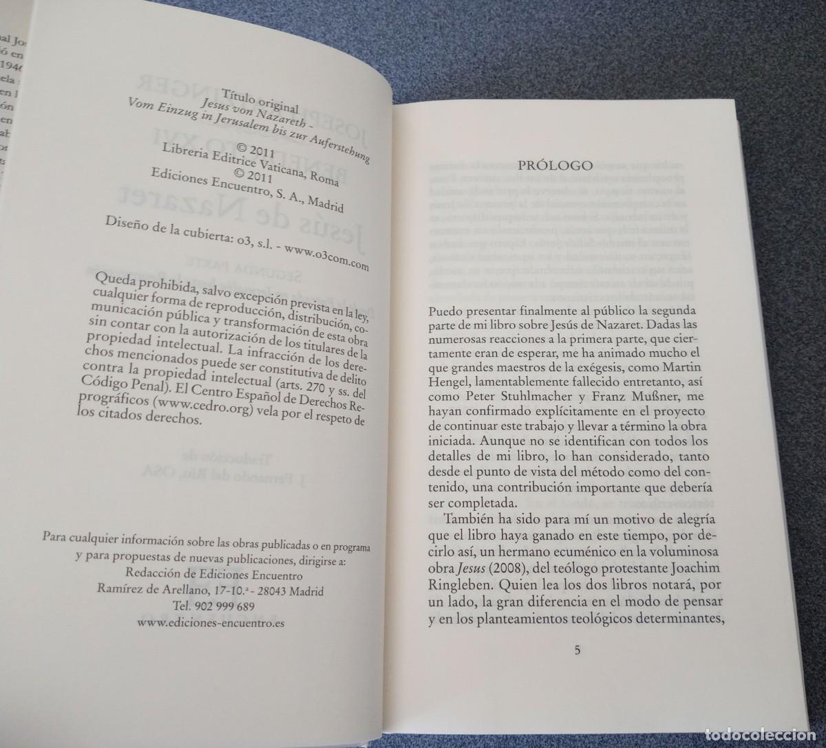 Libros de segunda mano: Jes&uacute;s De Nazaret Joseph Ratzinger Benedicto XVI - Foto 4