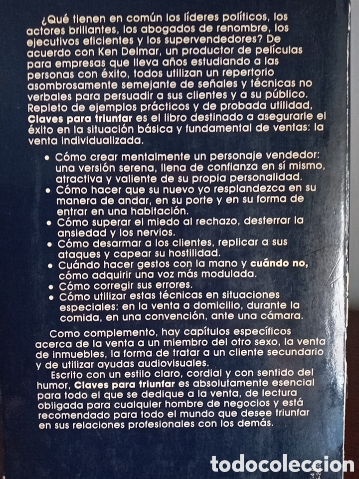 Libros de segunda mano: CLAVES PARA TRIUNFAR.KEN DELMAR - Foto 2