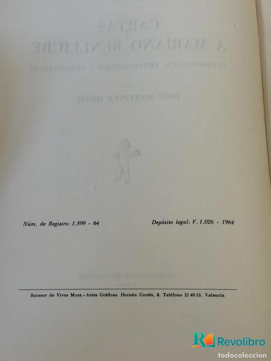 Libros de segunda mano: Cartas a Mariano Benlliure - Jos&eacute; Mart&iacute;nez Otis - Foto 2