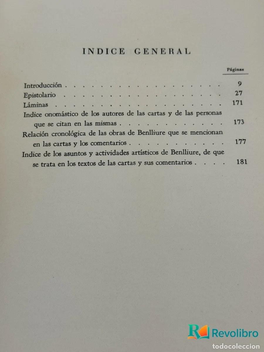 Libros de segunda mano: Cartas a Mariano Benlliure - Jos&eacute; Mart&iacute;nez Otis - Foto 3