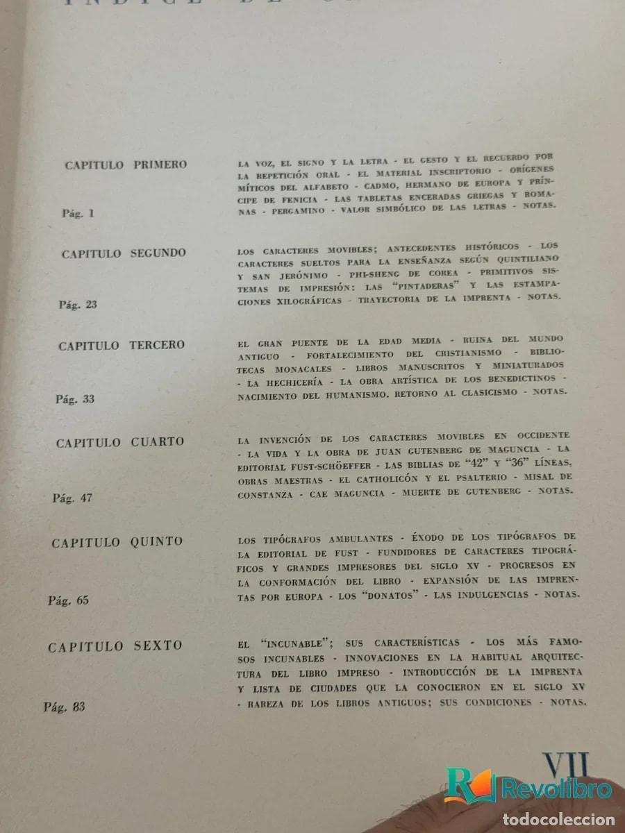 Libros de segunda mano: Historia General del Libro Impreso - Raul M. Rosarivo - Foto 7