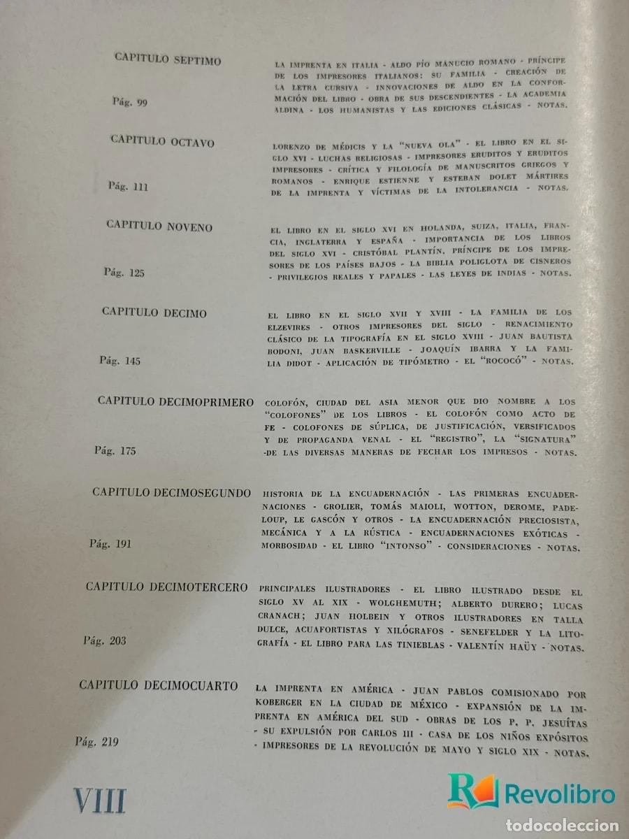 Libros de segunda mano: Historia General del Libro Impreso - Raul M. Rosarivo - Foto 8