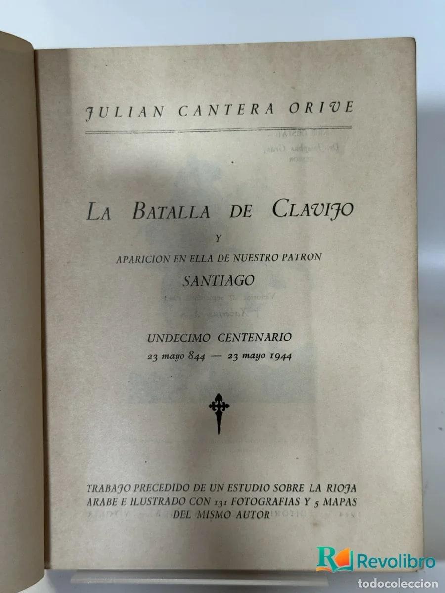 Libros de segunda mano: La Batalla de Clavijo - Juli&aacute;n Cantera Orice - Foto 3