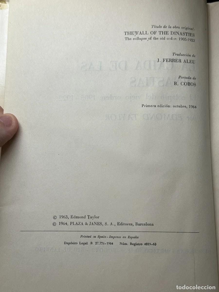 Libros de segunda mano: La Caida de las Dinastias - Edmond Taylor - Foto 2