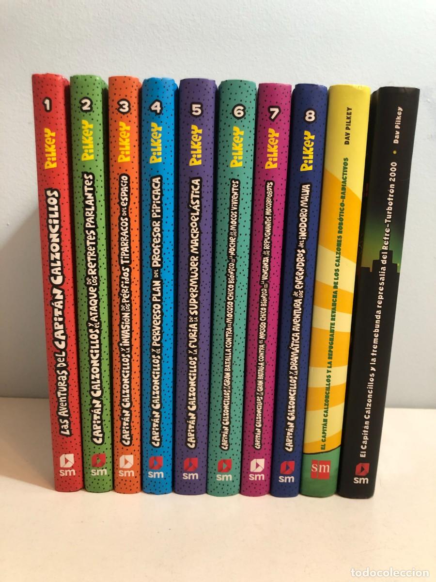Libros de segunda mano: Lote 10 libros El Capit&aacute;n Calzoncillos a todo color - Dav Pilkey - Ediciones SM - Tapa dura