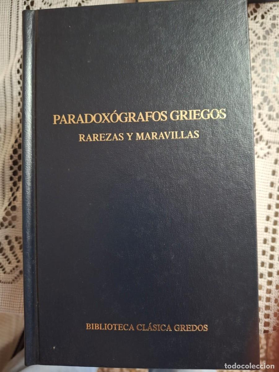 Libros de segunda mano: Biblioteca clasica gredos 222 paradoxografos griegos rarezas y maravillas