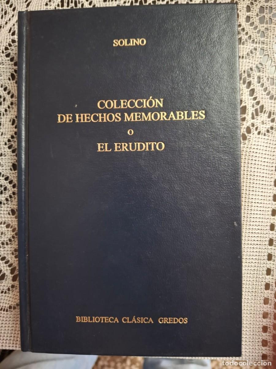 Libros de segunda mano: Biblioteca clasica gredos 291 solino coleccion de hechos memorables o el erudito
