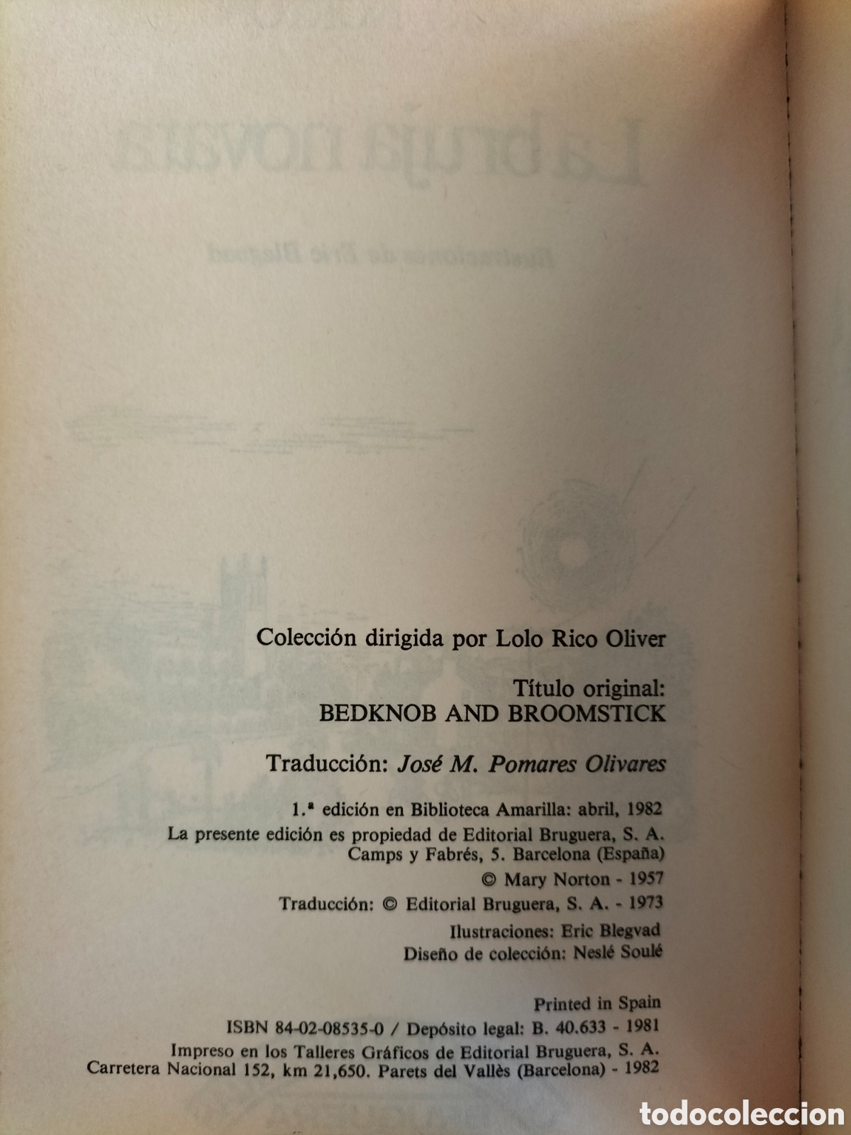 Libros de segunda mano: La bruja novata. Mary Norton. Biblioteca amarilla 20. Editorial bruguera, 1982. Libro - Foto 3