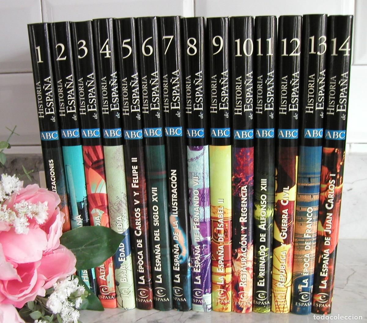 Libros de segunda mano: Enciclopedia historia de Espa&ntilde;a Completa Espasa ABC total 14 tomos A&ntilde;o 1999