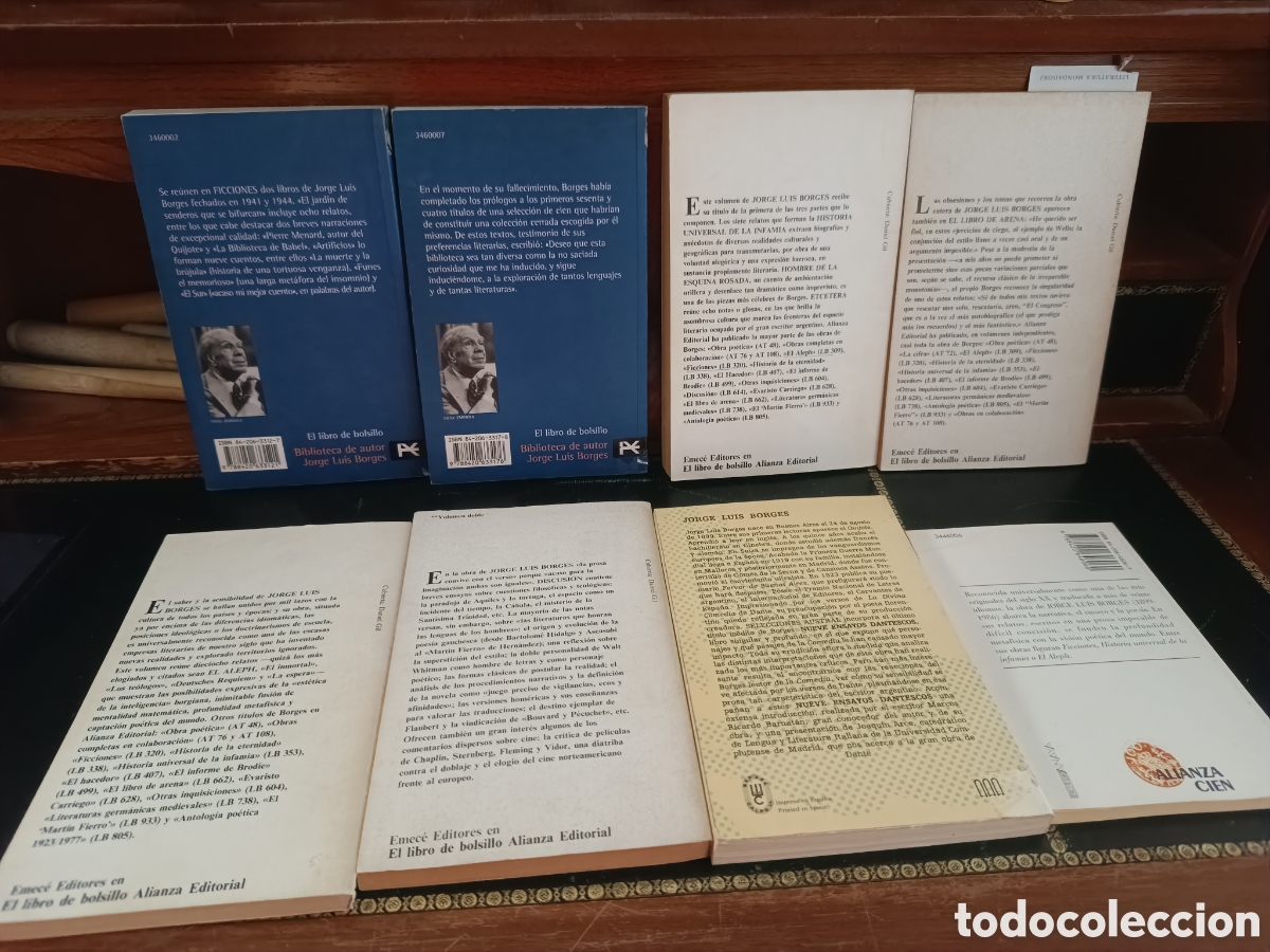 Libros de segunda mano: JORGE LUIS BORGES- LOTE 8 LIBROS ALIANZA7EMEC&Eacute;/AUSTRAL - Foto 2