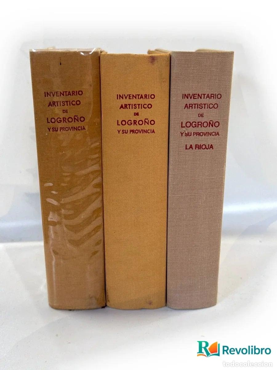 Libros de segunda mano: Lote Inventario art&iacute;stico de Logro&ntilde;o y su provincia 3 tomos - no disponible