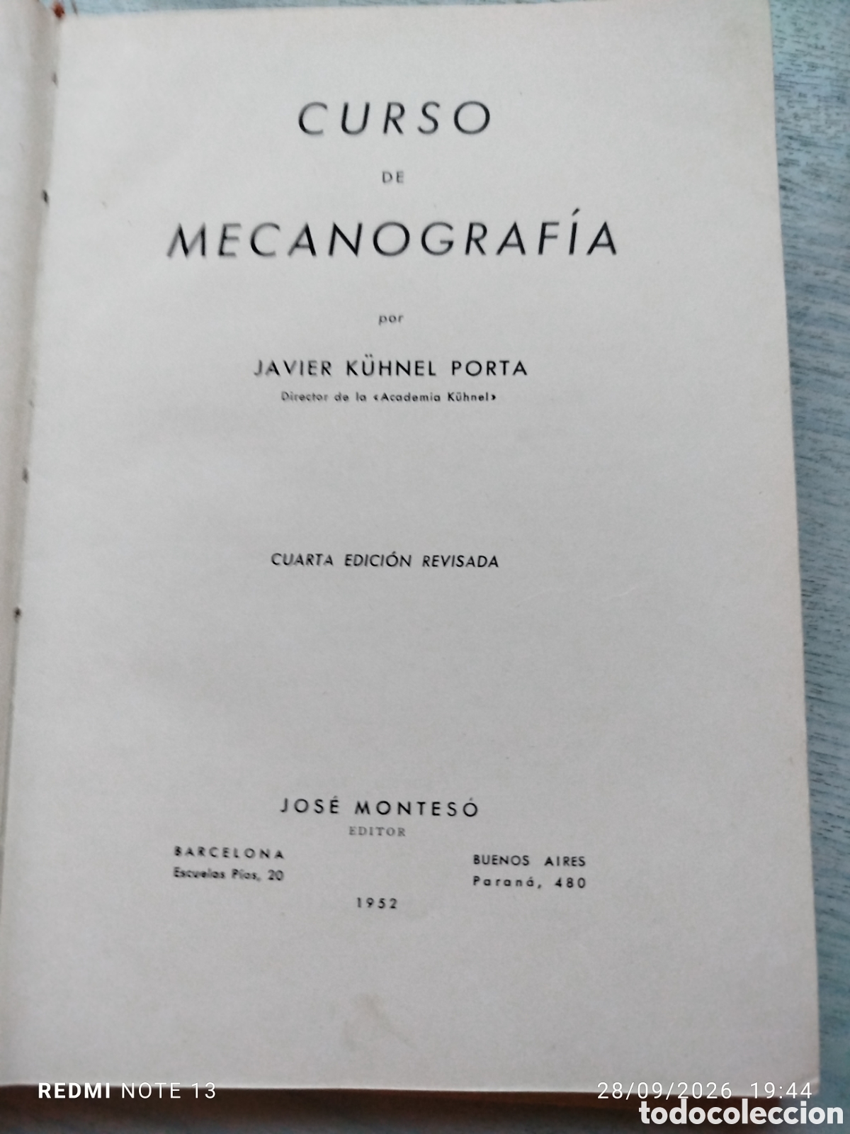 Libros de segunda mano: Curso mecanografia.1952. - Foto 3