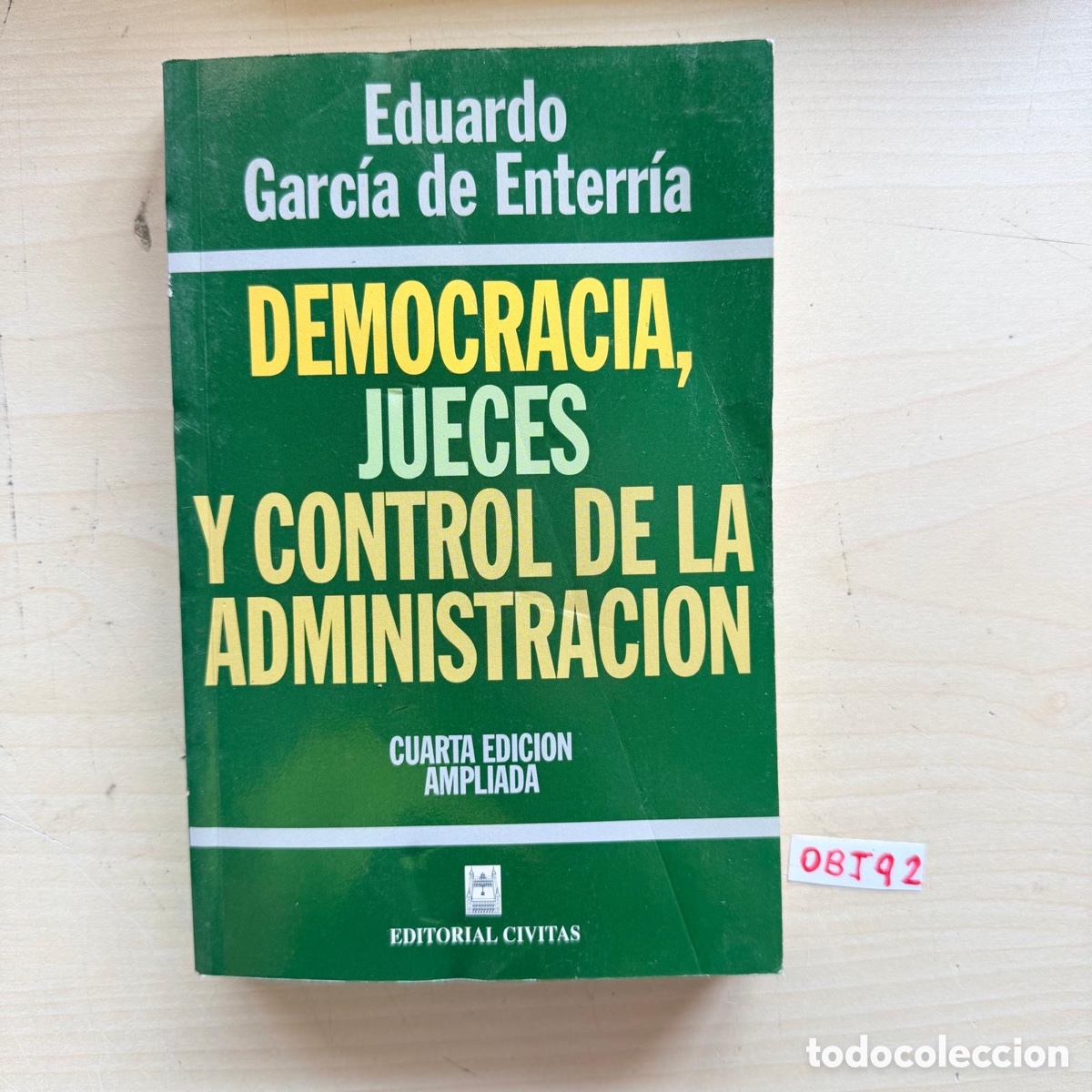 Libros de segunda mano: Libro democracia jueces y control de la administraci&oacute;n