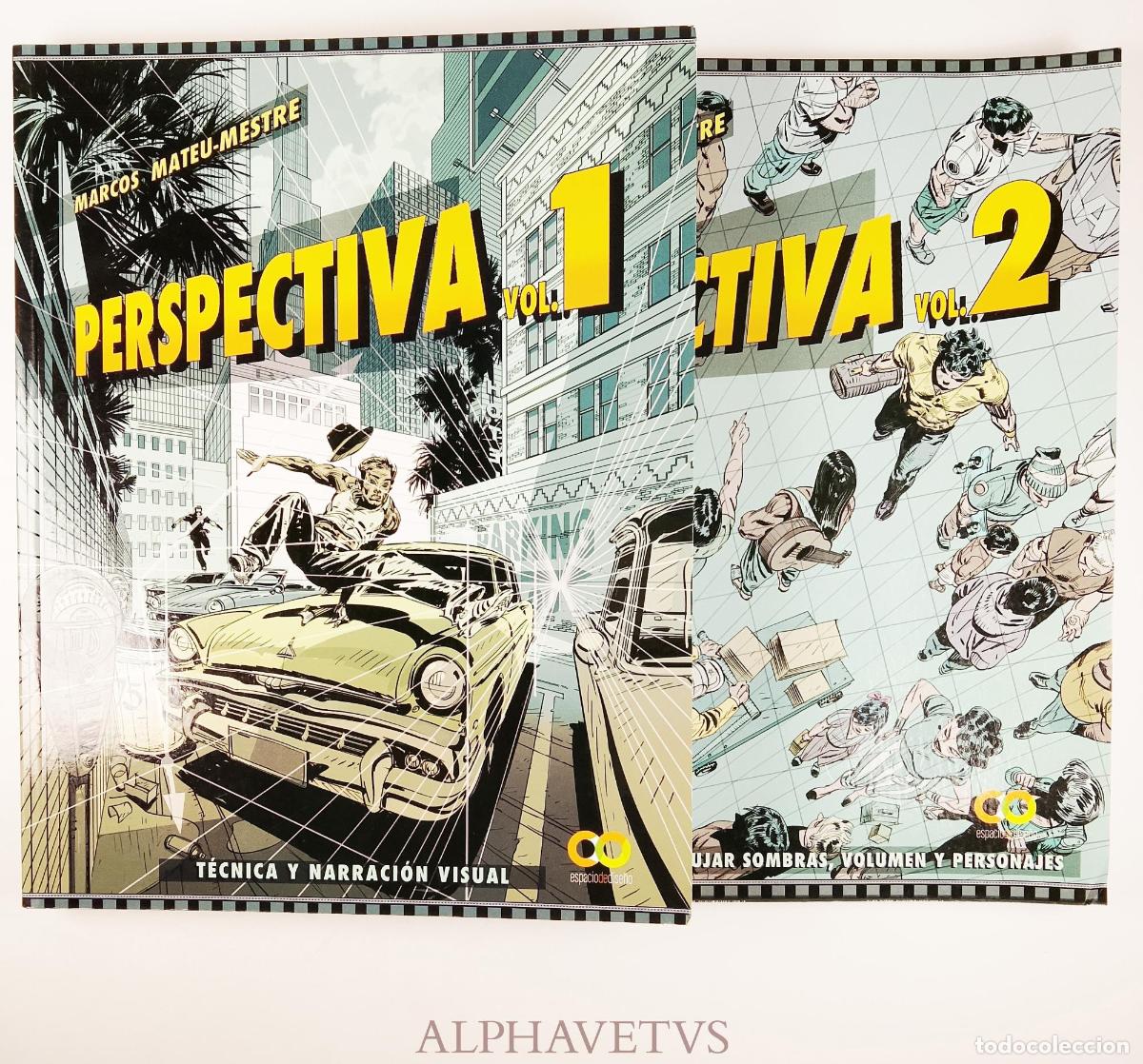 Second hand books: Perspectiva. Volumen 1 y 2 - T&eacute;cnica y narraci&oacute;n visual. T&eacute;cnicas para dibujar sombras, volumen y pe