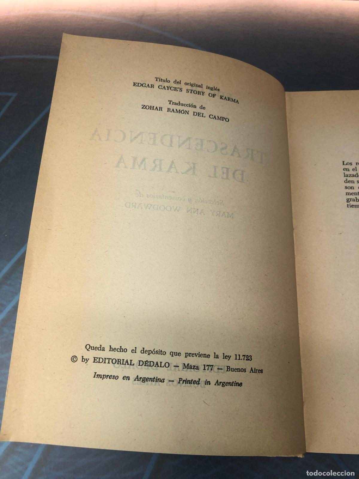 Libros de segunda mano: Libro, Trascendencia Del Karma, Edgard Cayce, D&eacute;dalo - Foto 5