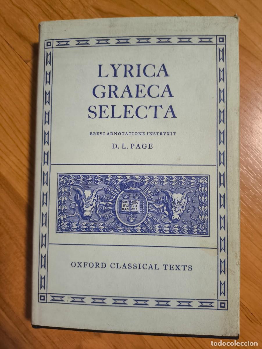 Libros de segunda mano: LYRICA GRAECA SELECTA - Foto 1