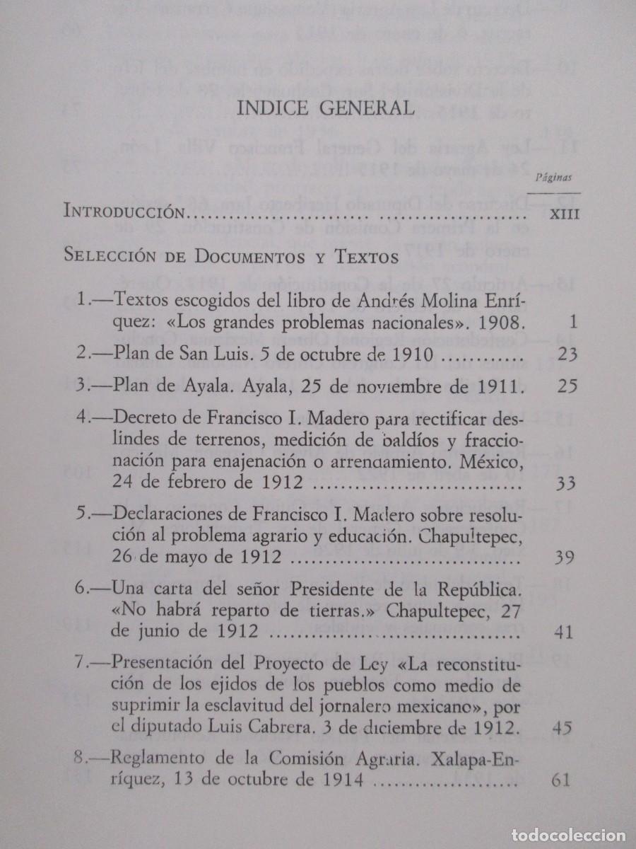 Libros de segunda mano: EL AGRARISMO MEXICANO - TEXTOS Y DOCUMENTOS - ESTADO IMPECABLE - Foto 3
