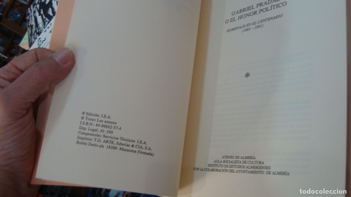Libros de segunda mano: Gabriel Pradal o el Honor Pol&iacute;tico - Foto 2