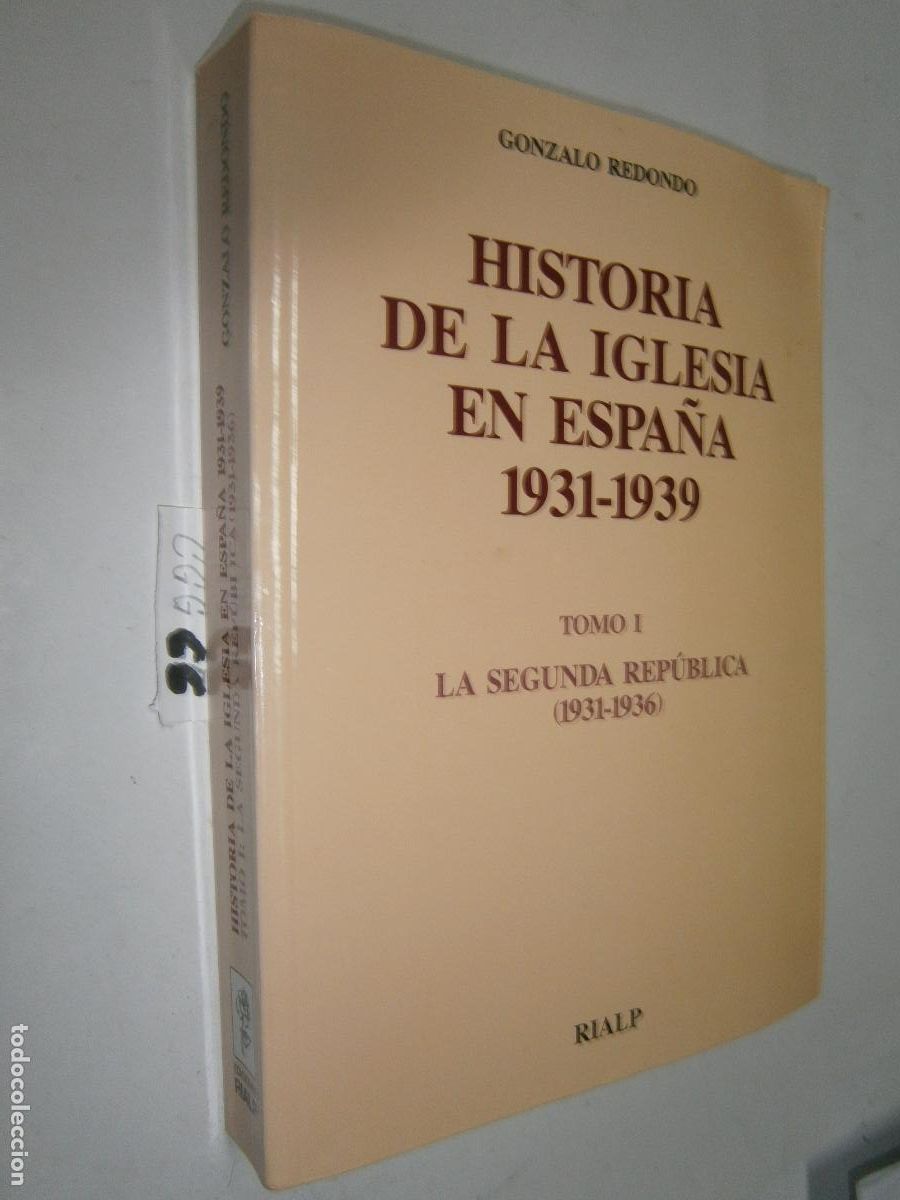 Libros de segunda mano: HISTORIA DE LA IGLESIA EN ESPA&Ntilde;A (1931-1939)