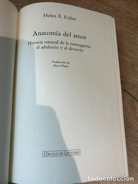 Libros de segunda mano: Anatom&iacute;a del amor -Helen E.Fisher- - Foto 1