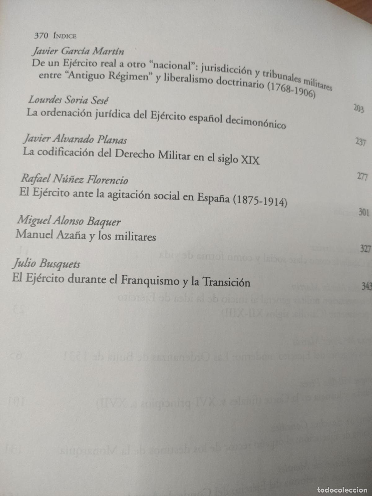 Libros de segunda mano: Estudios sobre ej&eacute;rcito, pol&iacute;tica y derecho en Espa&ntilde;a - Foto 3