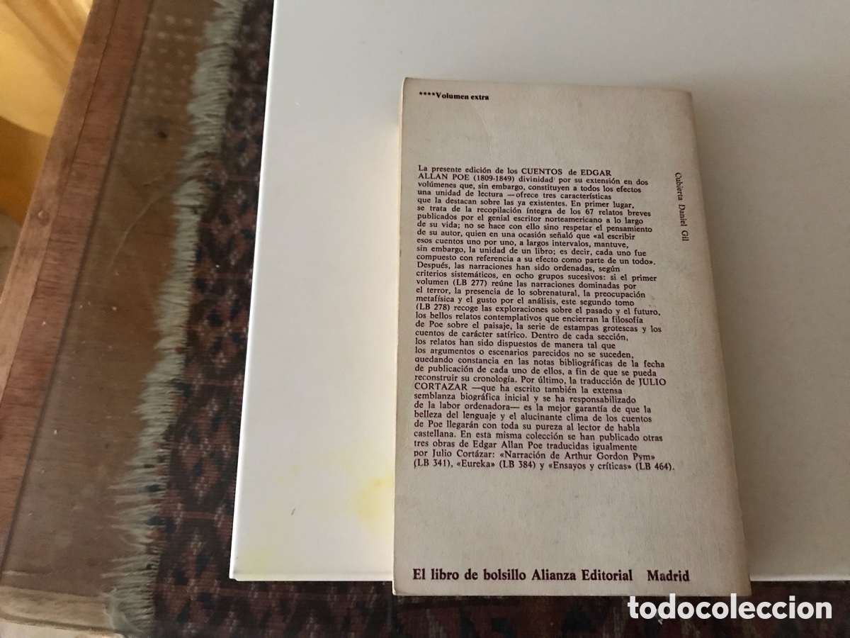Libros de segunda mano: Cuentos. Edgar Allan Poe. Alianza editorial. N&ordm; 278. Pr&oacute;logo y Traducci&oacute;n de Julio Cort&aacute;zar