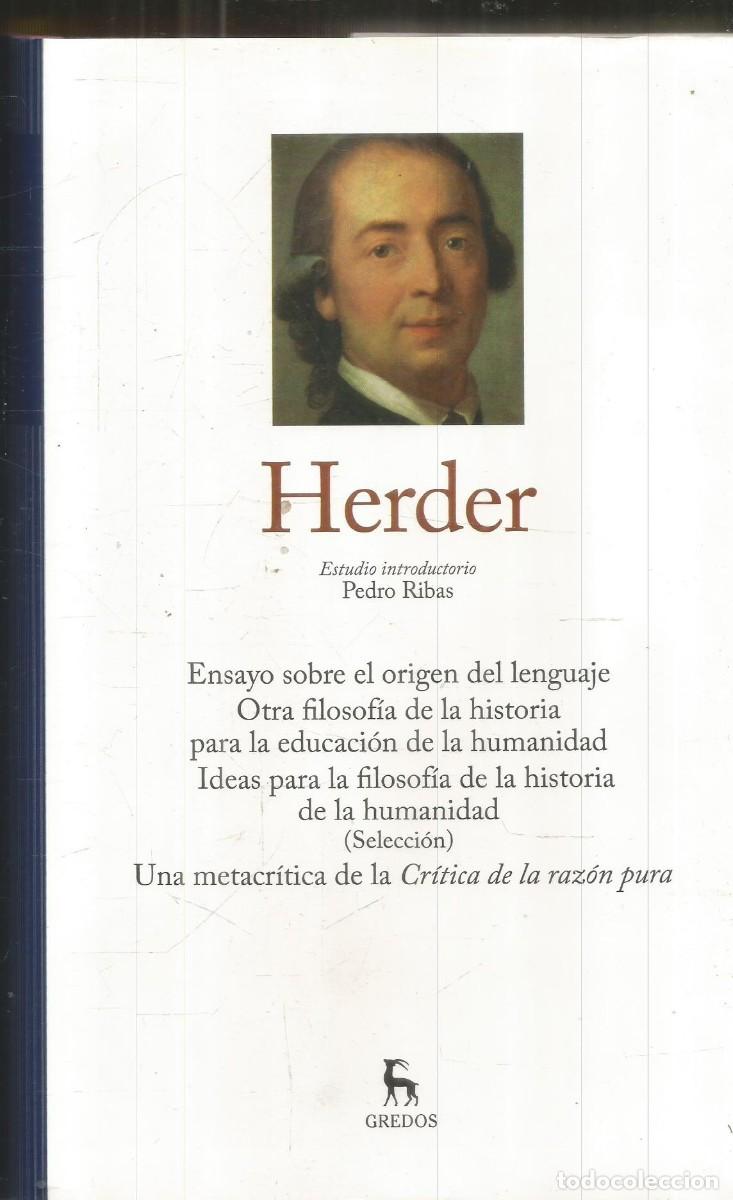 Libros de segunda mano: HERDER. ENSAYO SOBRE EL ORIGEN DEL LENGUAJE. OTRA FILOSOFIA. GREDOS
