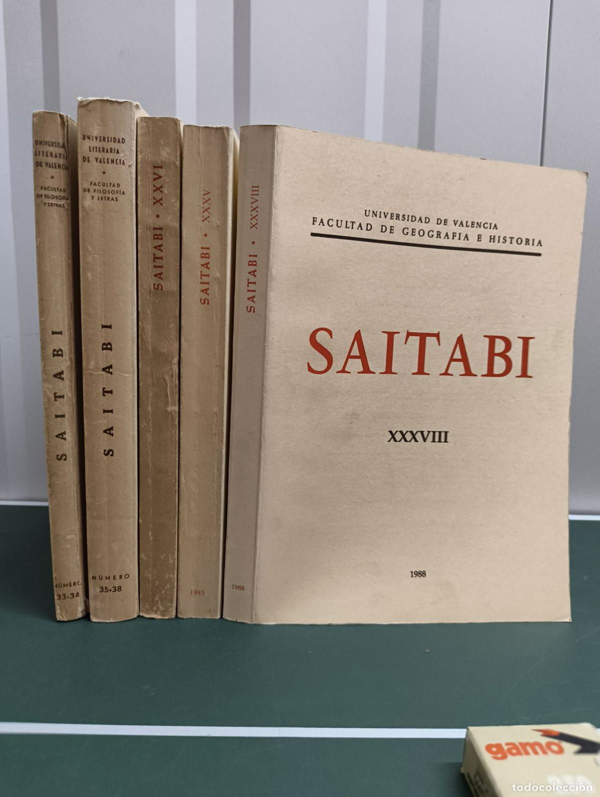 Libros de segunda mano: Saitabi 5 vol&uacute;menes - Universidad de Valencia - Foto 4