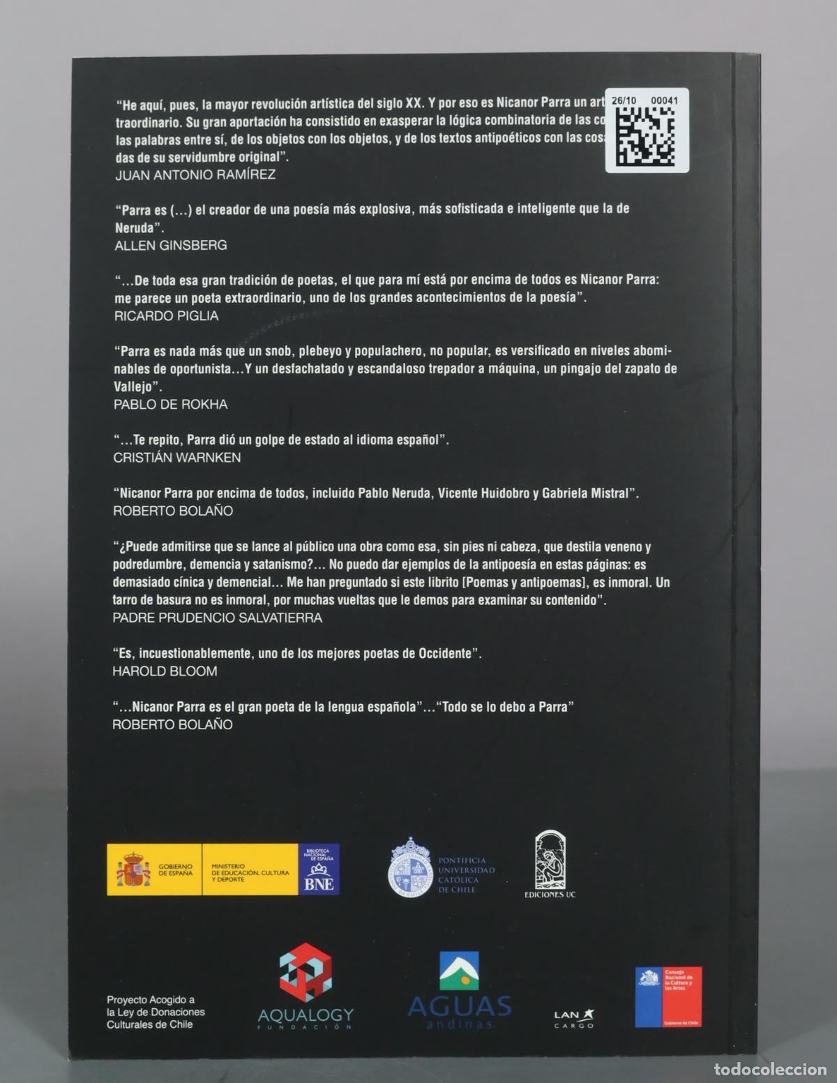 Libros de segunda mano: Obras P&uacute;blicas - Nicanor Parra - Ediciones UC - Foto 2