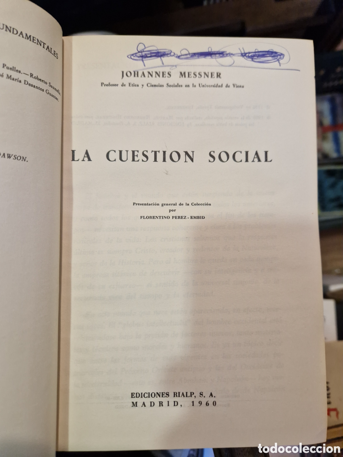 Libros de segunda mano: MESSNER, Johannes. La cuesti&oacute;n social - Foto 1