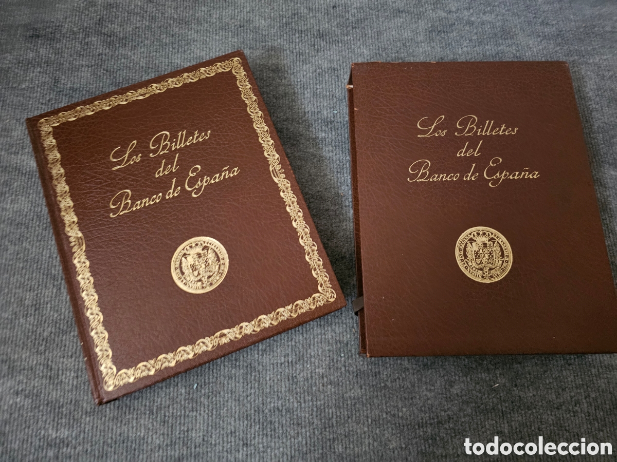 Libros de segunda mano: Los billetes del banco de Espa&ntilde;a. Encuadernado en piel, con caja,. Ed.1979