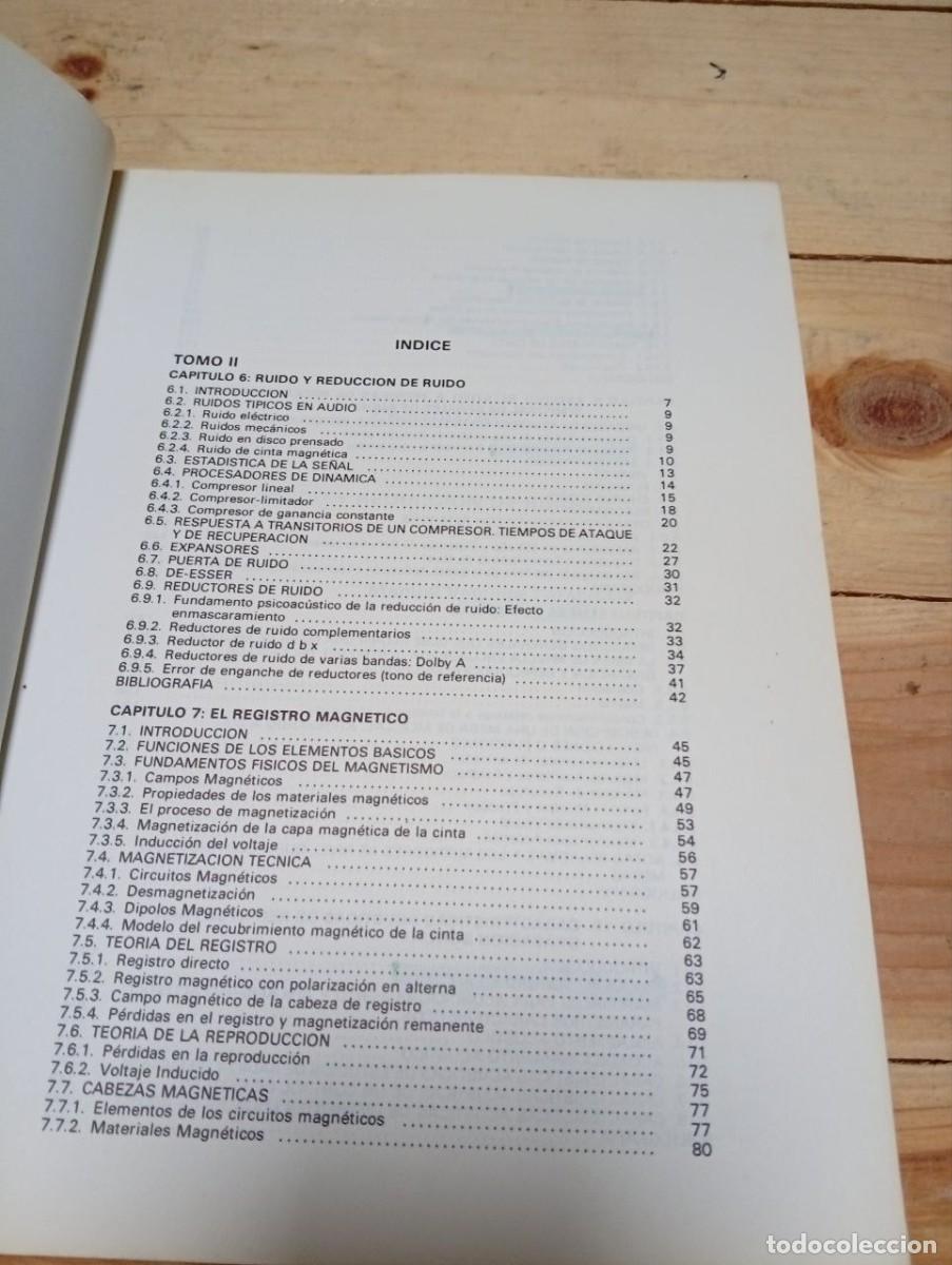 Libros de segunda mano: Tecnicas de grabacion sonora -- tomos 1 y 2 -- Manuel Recuero - Foto 4