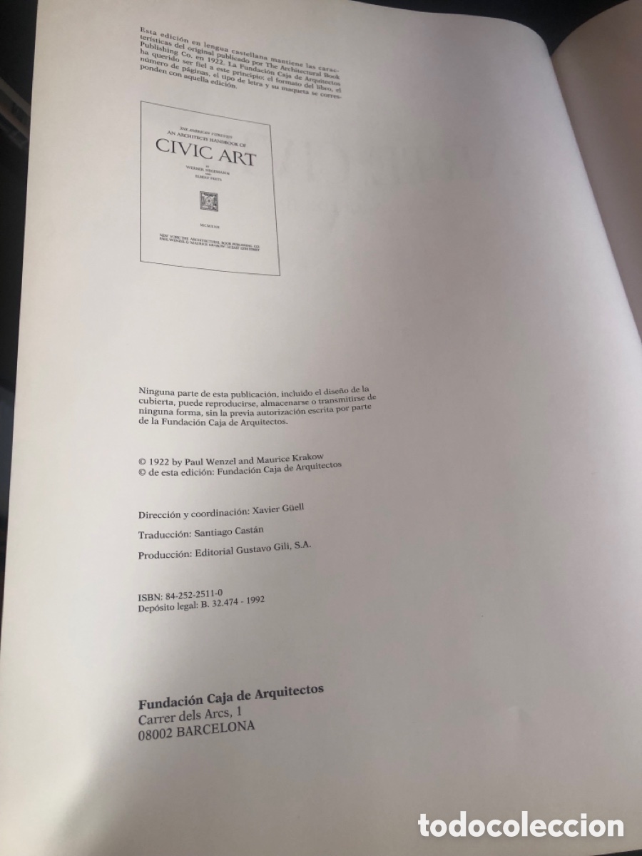 Libros de segunda mano: Arte civil Werner Hegemann Elbert Peets - Foto 3