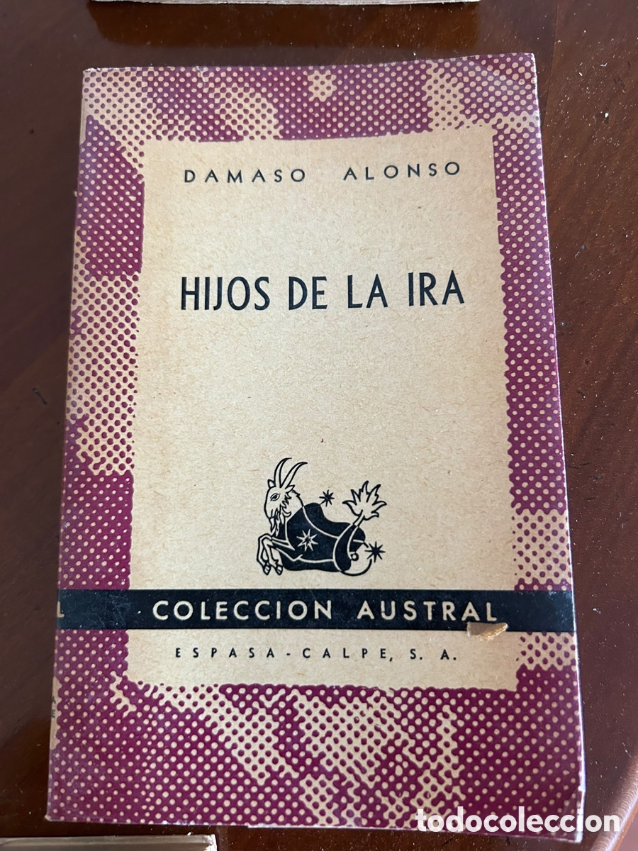 Libros de segunda mano: COLECCI&Oacute;N AUSTRAL. HIJOS DE LA IRA. DAMASO ALONSO