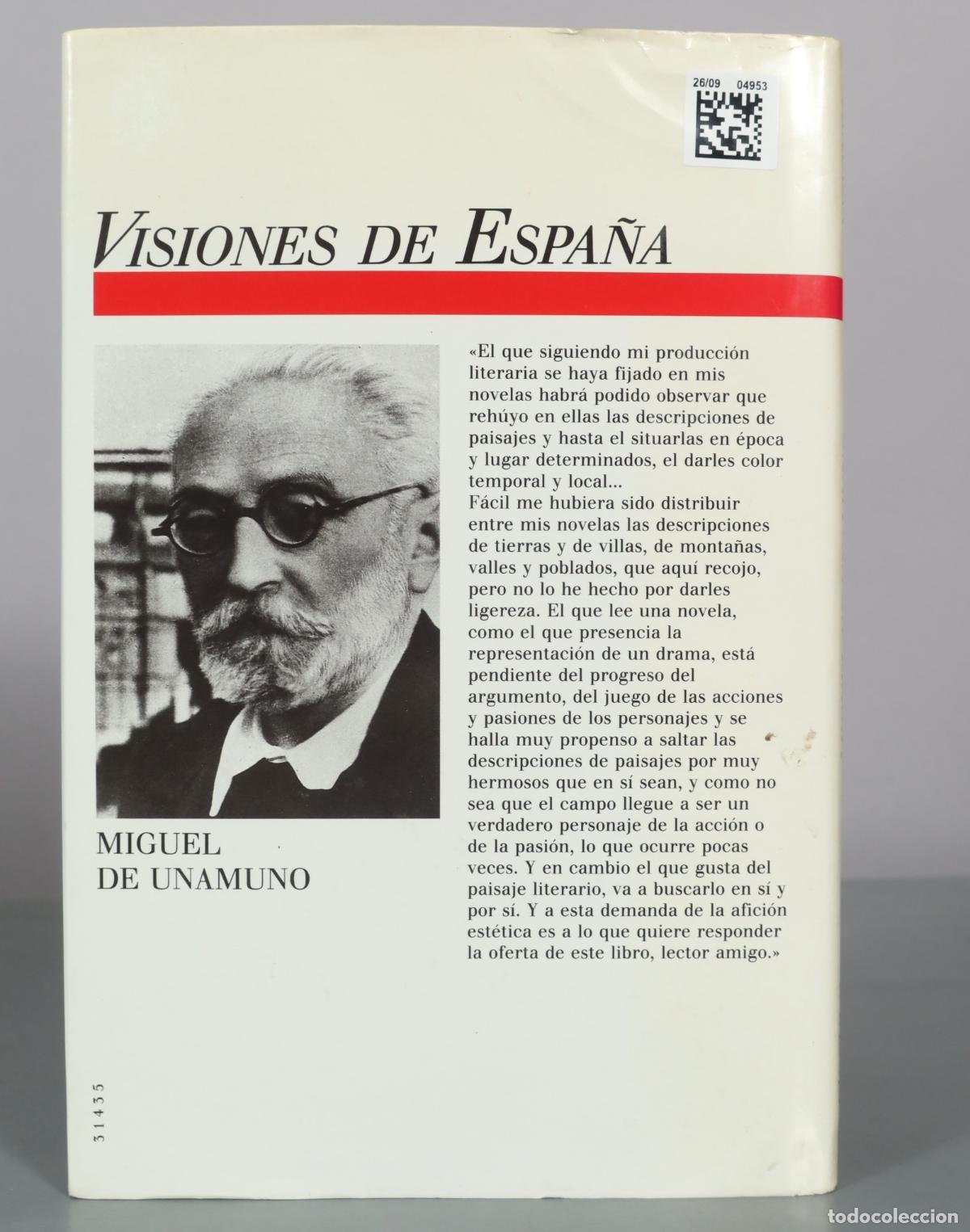 Libros de segunda mano: Andanzas y Visiones Espa&ntilde;olas - Miguel de Unamuno - C&iacute;rculo de Lectores - Foto 2