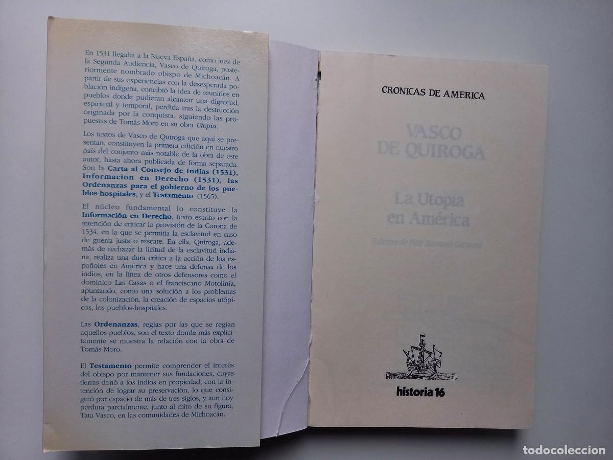 Libros de segunda mano: LA UTOPIA EN AMERICA. Vasco de Quiroga - Foto 4